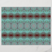  Antiek Victoriaans groen Blauwgroen bruin patroon (Voorkant)