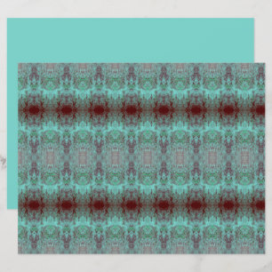  Antiek Victoriaans groen Blauwgroen bruin patroon