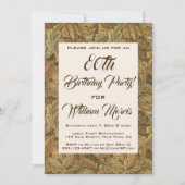 Antiek Victoriaans herfstbladeren Verjaardagsfeest Kaart (Voorkant)