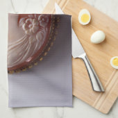 Antiek Victoriaans ivoor cameo silhouet Theedoek (Quarter Fold)