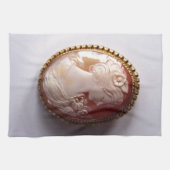 Antiek Victoriaans ivoor cameo silhouet Theedoek (Horizontaal)