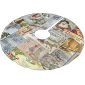 Antiek Victoriaans Kerst Ephemera Collage Art Kerstboom Rok (Gekanteld)