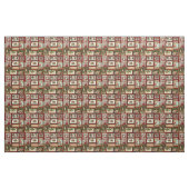 Antiek Victoriaans Kerst Kaart Collage Stof (Yard (91,4 cm))