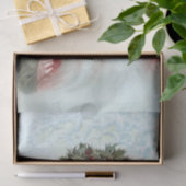 Antiek Victoriaans kerstman en klein meisje Tissuepapier (Geschenk)