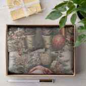 Antiek Victoriaans Kerstman Kerstmisdecoupage Tissuepapier (Geschenk)