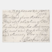 Antiek Victoriaans Kerstmis Muziek Blad Script Inpakpapier Vel (Voorkant 2)