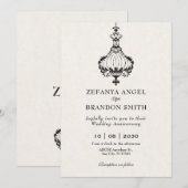 antiek Victoriaans kroonluchters jubileum Kaart (Voorkant / Achterkant)