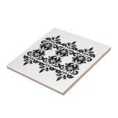 Antiek Victoriaans lolita damast patroon Tegeltje (Zijkant)