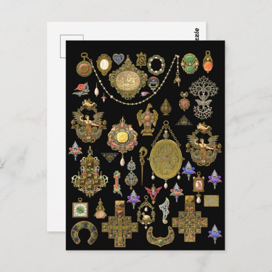 Antiek Victoriaans, nouveau- en deco-juwelen Briefkaart (Voorkant / Achterkant)