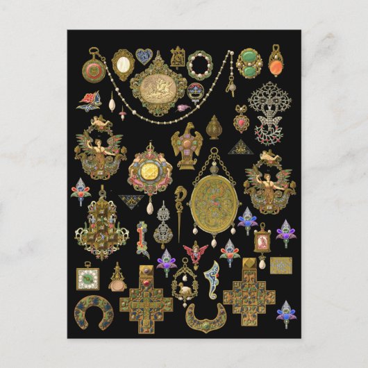 Antiek Victoriaans, nouveau- en deco-juwelen Briefkaart (Voorkant)