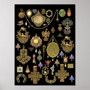 Antiek Victoriaans, nouveau- en deco-juwelen Poster