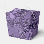 Antiek Victoriaans Paarse en zwarte terminologie Bedankdoosjes (Achterkant)