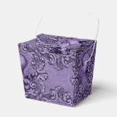 Antiek Victoriaans Paarse en zwarte terminologie Bedankdoosjes (Voorkant Zijde)