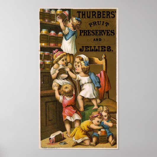 Antiek Victoriaans tijdperk: 1850 Vruchtenreserves Poster (Voorkant)