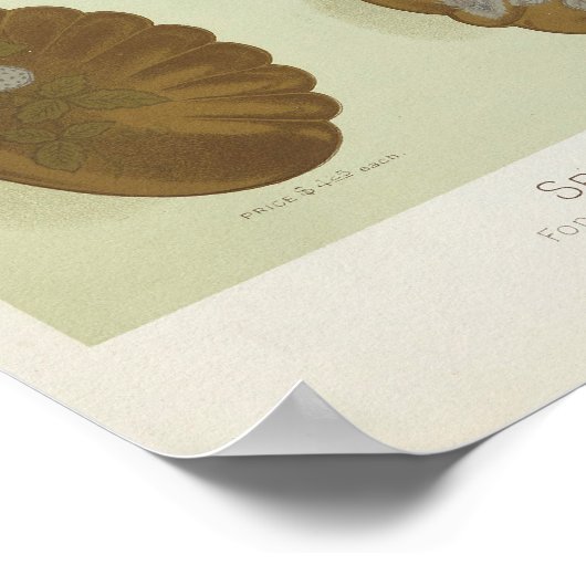 Antiek Victoriaans tijdperk 1884 Silverware Art Poster (Hoek)