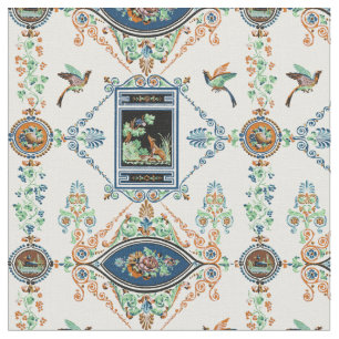 Antiek Victoriaans tijdperk Aesop's Fable Pattern  Stof