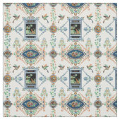 Antiek Victoriaans tijdperk Aesop's Fable Pattern Stof (Swatch)
