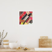 Antiek, Victoriaans-tijdperk Crazy Quilt Square Poster (Keuken)