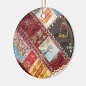 Antiek, Victoriaans-tijdperk, knabbeld vierkant Keramisch Ornament (Links)