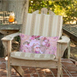 Antiek Victoriaans Toile Rococo Style Bloemen Roze Buitenkussen