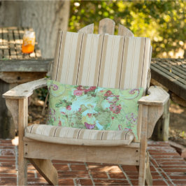 Antiek Victoriaans Toile Rococo Style Sage Green Buitenkussen