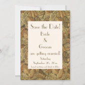 Antiek Victoriaans Warm Autumn laat sparen de Datu Magnetische Uitnodiging (Voorkant)