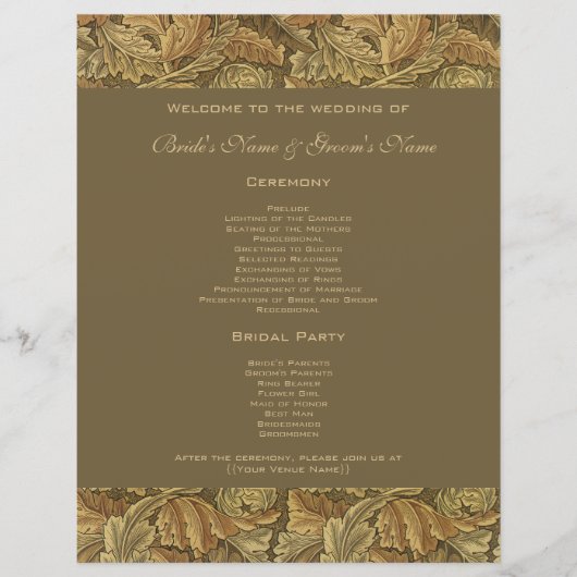 Antiek Victoriaans Warm Autumn Leaves Wedding (Voorkant)