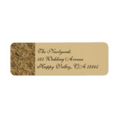 Antiek Victoriaans Warm Autumn Leaves Wedding Etiket (Voorkant)