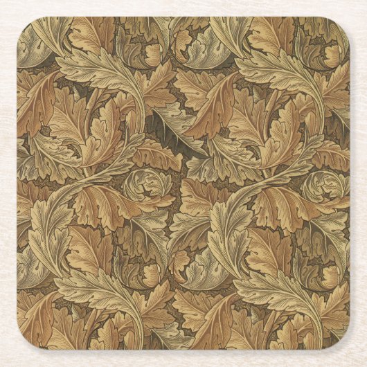 Antiek Victoriaans Warm Autumn Leaves Wedding Kartonnen Onderzetters (Voorkant)