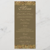 Antiek Victoriaans Warm Autumn Leaves Wedding Menu (Voorkant)