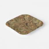Antiek Victoriaans Warm Autumn Leaves Wedding Papieren Bordje (Gebogen)