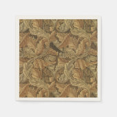 Antiek Victoriaans Warm Autumn Leaves Wedding Servet (Voorkant)