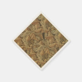 Antiek Victoriaans Warm Autumn Leaves Wedding Servet (Hoek)