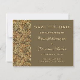 Antiek Victoriaans Warm Herfstbladeren Bewaar de D Save The Date