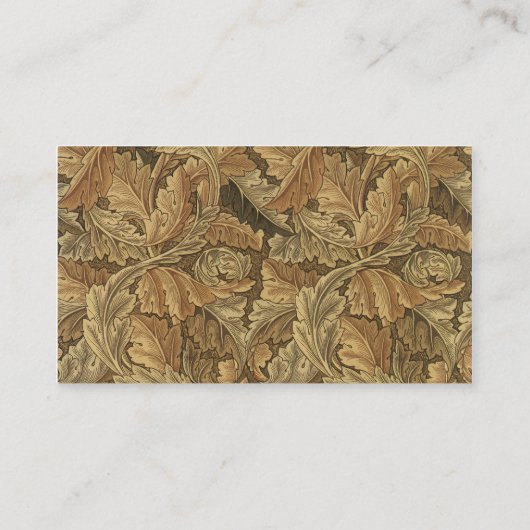 Antiek Victoriaans William Morris Acanthus Leaves Visitekaartje (Achterkant)