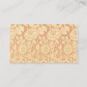 Antiek Victoriaans William Morris Carnors Rozen Visitekaartje (Achterkant)