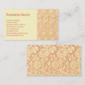 Antiek Victoriaans William Morris Carnors Rozen Visitekaartje (Voorkant / Achterkant)