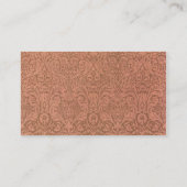 Antiek Victoriaans William Morris Floral Damask Visitekaartje (Achterkant)