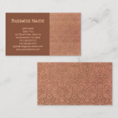 Antiek Victoriaans William Morris Floral Damask Visitekaartje (Voorkant / Achterkant)