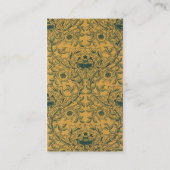 Antiek Victoriaans William Morris Floral Pattern Visitekaartje (Achterkant)