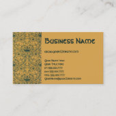 Antiek Victoriaans William Morris Floral Pattern Visitekaartje (Voorkant)