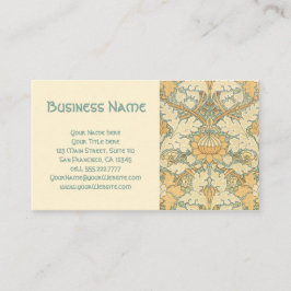 Antiek Victoriaans William Morris Flowers Floral Visitekaartje