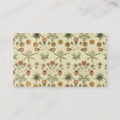 Antiek Victoriaans William Morris Flowers Floral Visitekaartje (Achterkant)