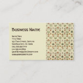 Antiek Victoriaans William Morris Flowers Floral Visitekaartje (Voorkant)