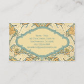 Antiek Victoriaans William Morris Flowers Floral Visitekaartje (Achterkant)