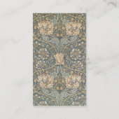 Antiek Victoriaans William Morris Flowers Floral Visitekaartje (Achterkant)
