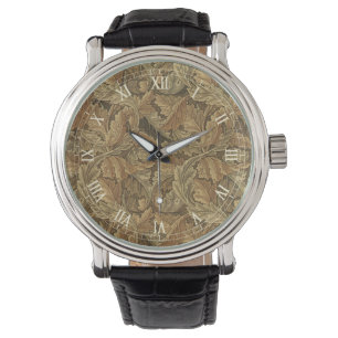 Antiek Victoriaans William Morris Leaf Leaves Horloge