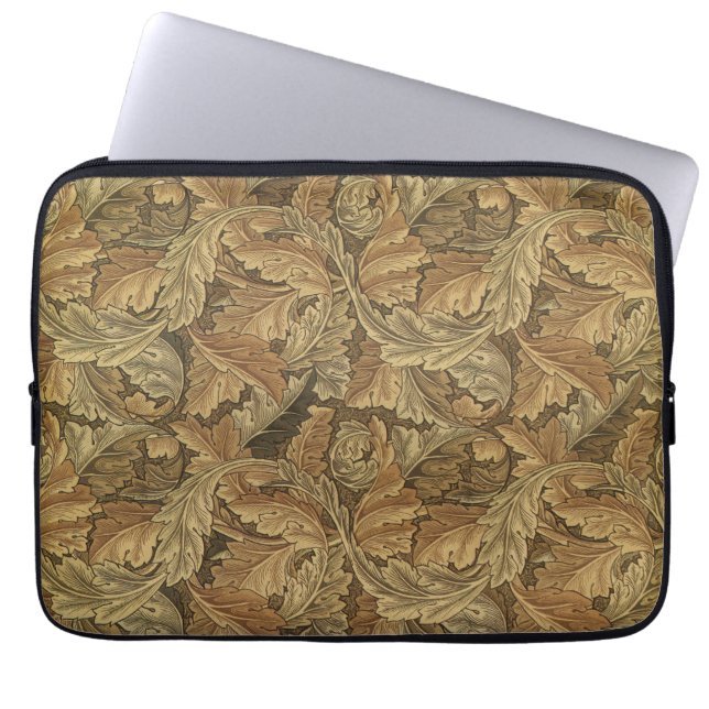 Antiek Victoriaans William Morris Leaf Leaves Laptop Sleeve (Voorkant)