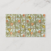 Antiek Victoriaans William Morris Roos Vine Trelli Visitekaartje (Achterkant)