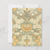 Antiek Victoriaans William Morris St. James Floral Save The Date (Achterkant)